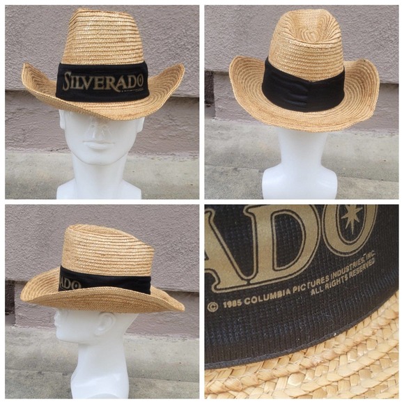 Vtg 1985 Silverado Movie Promo Straw Cowboy Hat - Picture 1 of 10